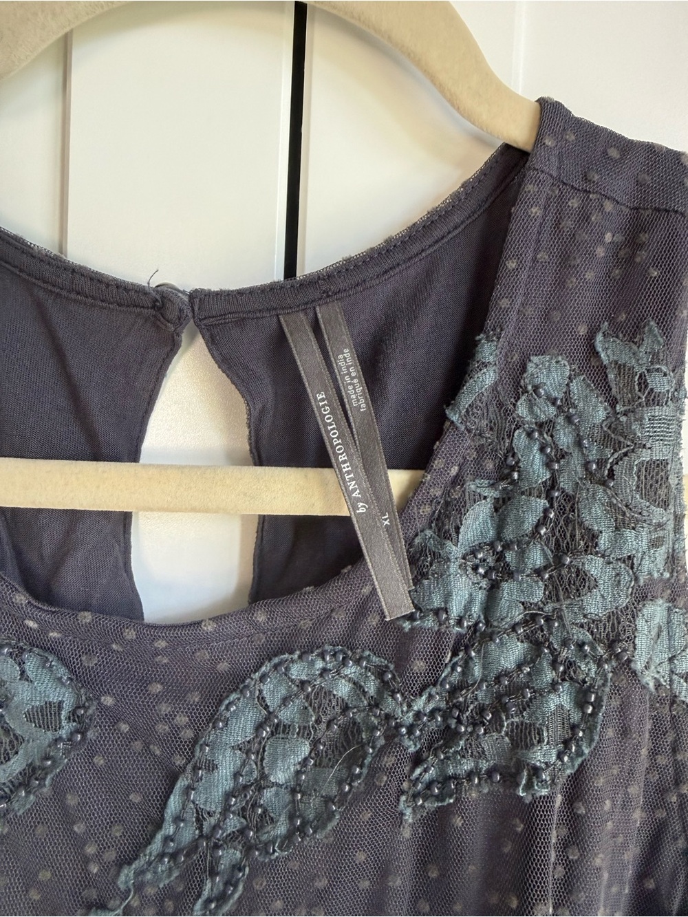 Anthropologie Neomia Applique Lace Tunic Blouse | XL - Picture 4 of 8